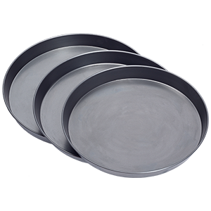 Alphin 13" Black Iron Pizza Pans – 1.5″ Deep