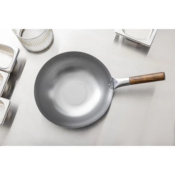 London Wok FBW14 Flat Bottom Wok 355mm