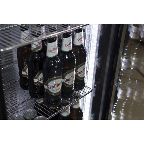 Prodis Single Door Black Finish Upright Bottle Cooler