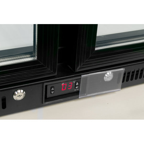 Prodis Double Door Black Bottle Cooler