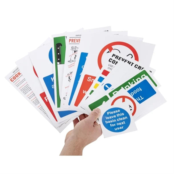 Vogue W192 Food Preparation Sign Pack