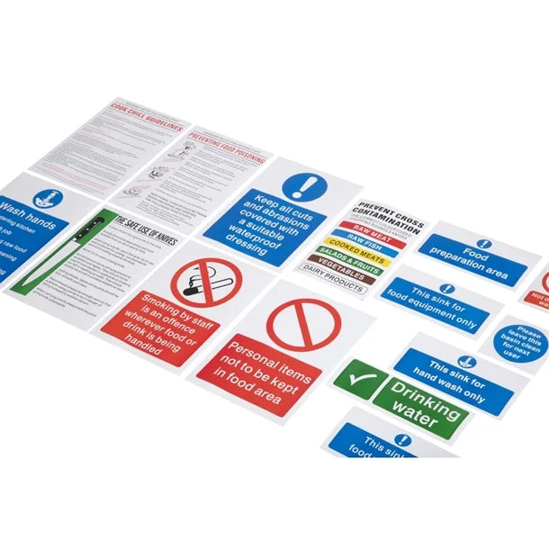 Vogue W192 Food Preparation Sign Pack
