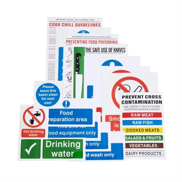 Vogue W192 Food Preparation Sign Pack