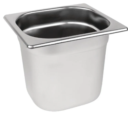 1/6 stainless steel Gastronorm container 150mm deep