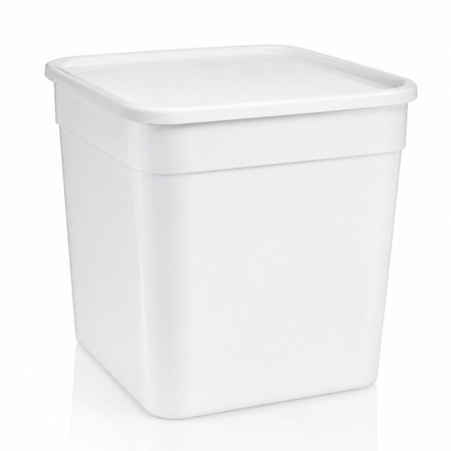 Food-grade 10 litre ice cream tub with airtight lid