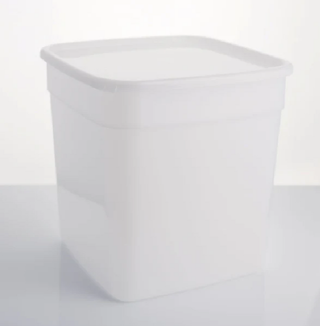 Large 10L food-grade ice cream storage tub with lid