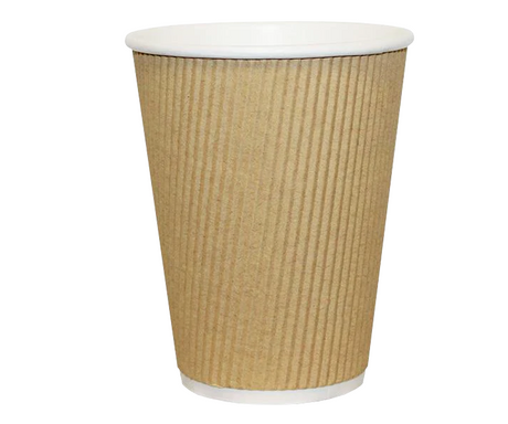 12oz Brown Ripple Coffee Cup