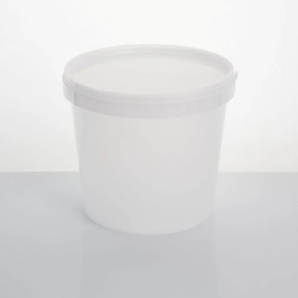 1 litre round tamper evident container & lid