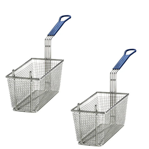 SET of 2 Chefset Commercial Frying Chips Basket 650Lx145Wx150Dmm