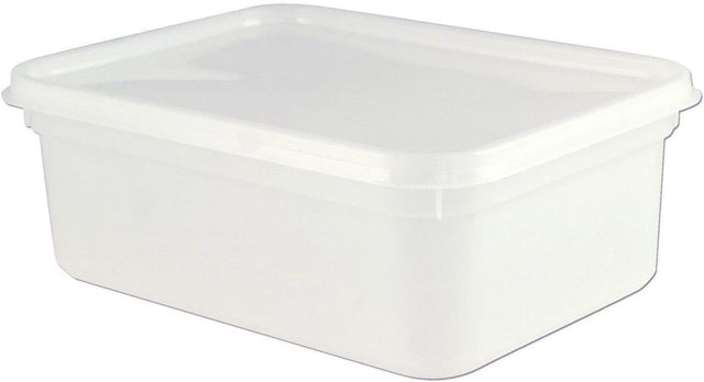 Pack of 10 – 2 litre ice cream containers with lids, durable reusable food-grade tubs for catering, takeaway, and frozen dessert storage
