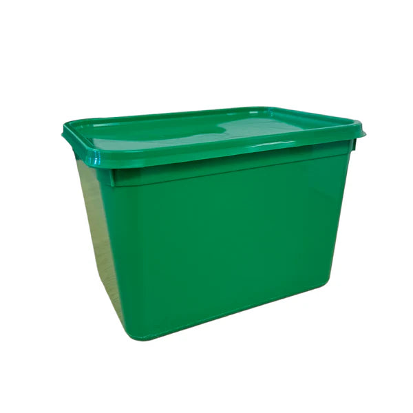 CateringBase Essentials GREEN Colour Food Safe 4 Litre Ice Cream Tubs with lids/Food Storage Containers with lids (Pack of 10)