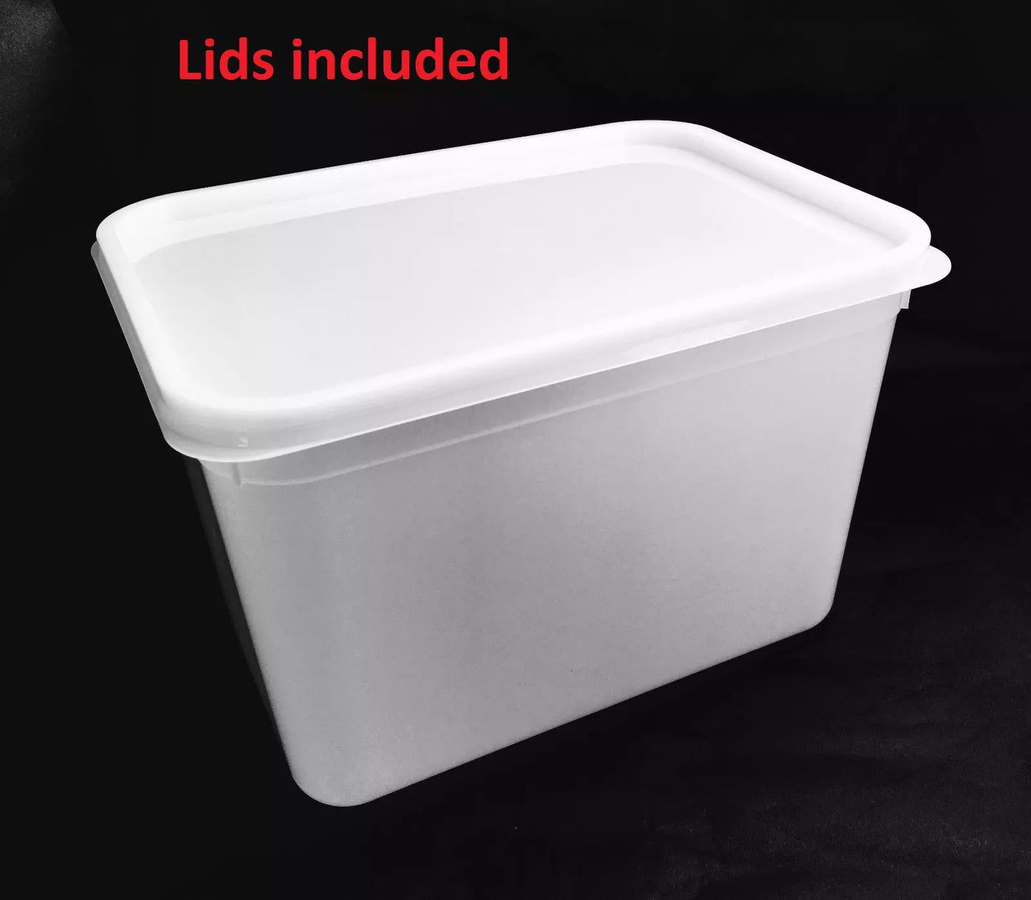 Bulk pack of 20 x 4 L ice cream tubs with lids
