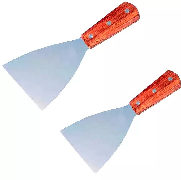 SET OF 2 Chefset 7478 Commercial Grade Griddle Scraper Wood Handle