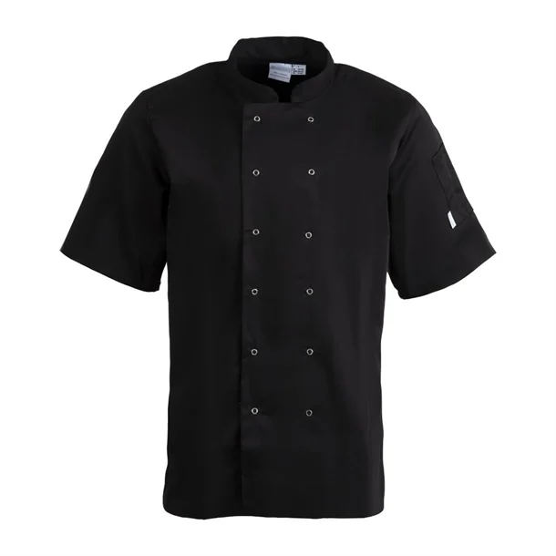 Whites Vegas A439 Chef Jacket Black Unisex Short Sleeve XS–XXL
