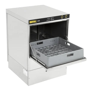 Buffalo DW468 Undercounter Glasswasher with Drain Pump 500x500mm Baskets