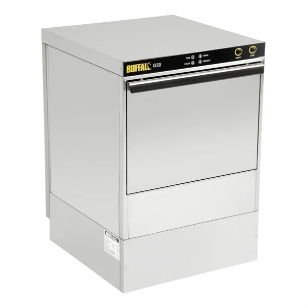 Buffalo DW468 Undercounter Glasswasher with Drain Pump 500x500mm Baskets