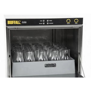 Buffalo DW468 Undercounter Glasswasher with Drain Pump 500x500mm Baskets