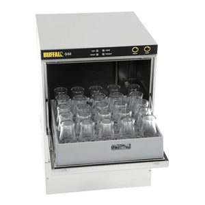 Buffalo DW468 Undercounter Glasswasher with Drain Pump 500x500mm Baskets