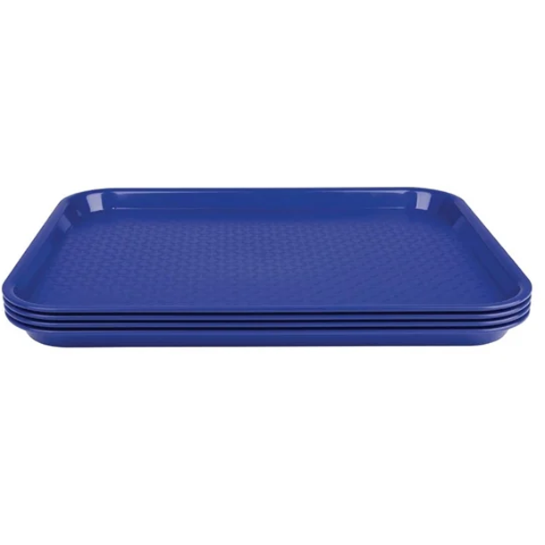 Chefset Polypropylene Fast Food Tray Blue Large 450mmx350mm (Set of 4)