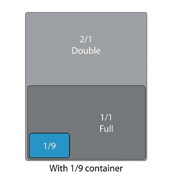 Vogue Polypropylene 1/9 Gastronorm Pan With Lid 100 mm (Pack of 4)