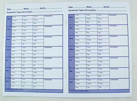 Temperature Log Book