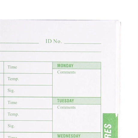 Hygiplas J201 Temperature Log Book