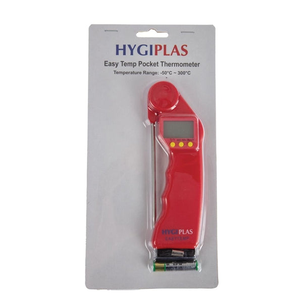 Hygiplas CF913 Easytemp Colour Coded Red Thermometer