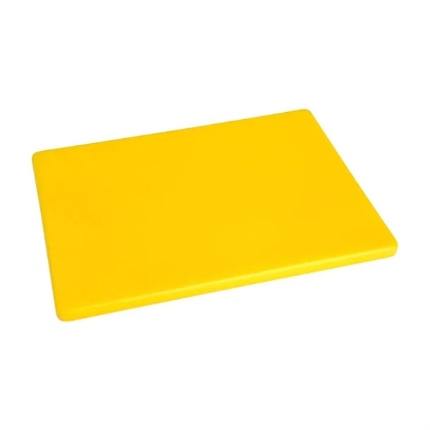 Yellow HACCP chopping board for cooked meats, Hygiplas GH796 (LDPE)