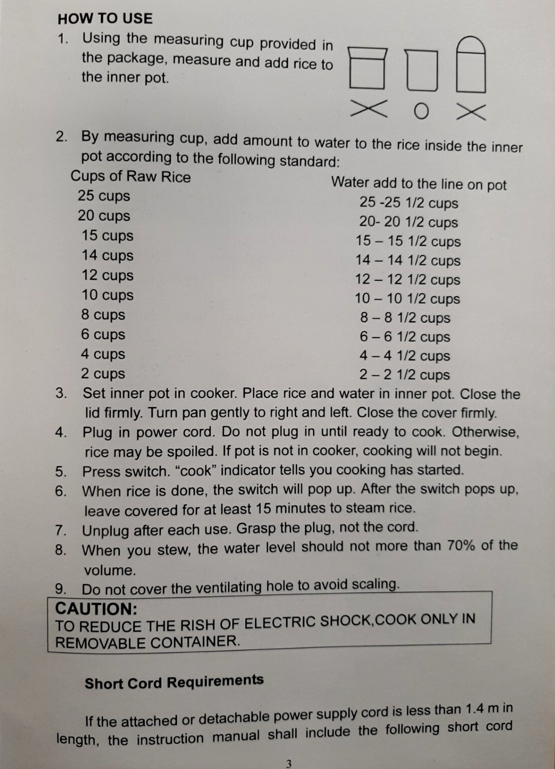 London Wok MRC9 Rice Cooker 2L