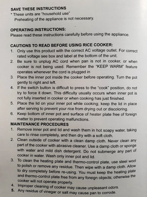 Londonwok Automatic Electric Rice Cooker 2 Litre