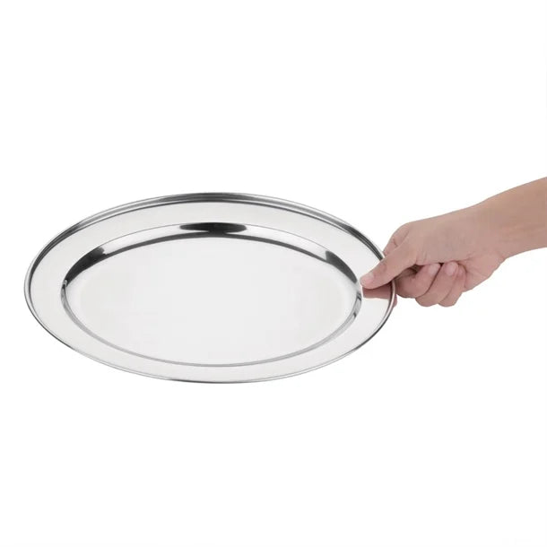 Olympia K364 Stainless Steel Oval Serving Tray 350x240mm