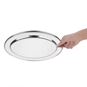 Olympia K364 Stainless Steel Oval Serving Tray 350x240mm