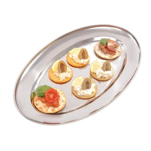 Olympia K364 Stainless Steel Oval Serving Tray 350x240mm