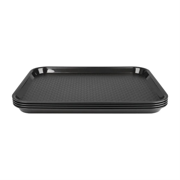 Olympia P507 Black Fast Food Tray – Polypropylene Serving Tray