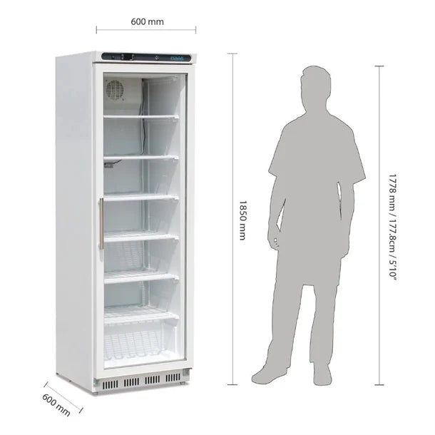 Polar CB921 Single Glass Door Display Freezer 365 Ltr