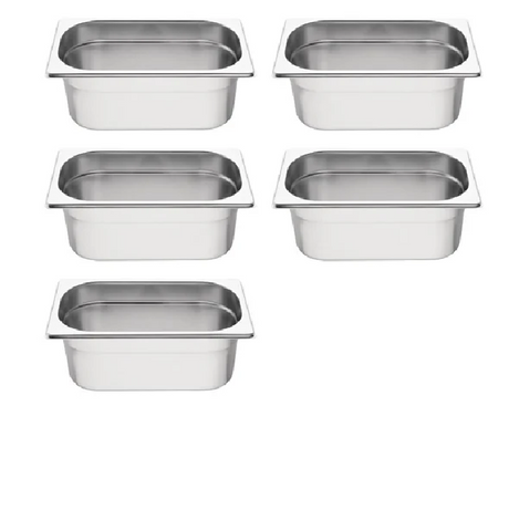 Vogue Stainless Steel 1/4 Gastronorm Container Kit