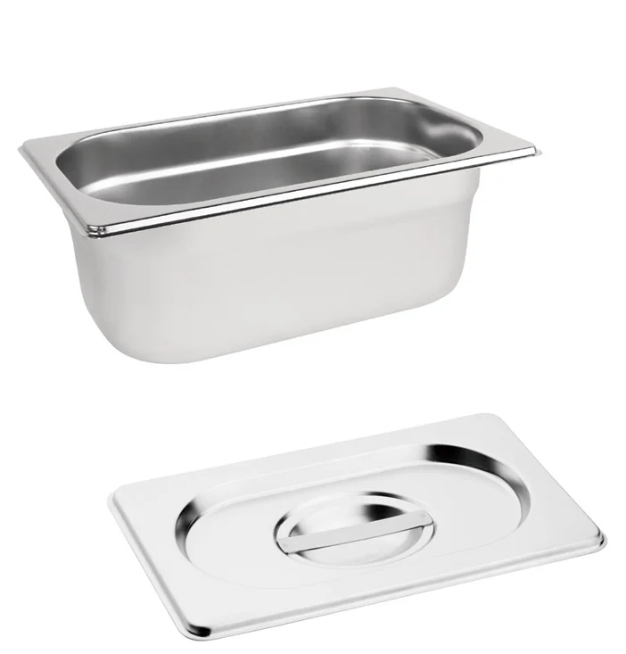 Vogue Stainless Steel 1/4 Gastronorm Container Kit