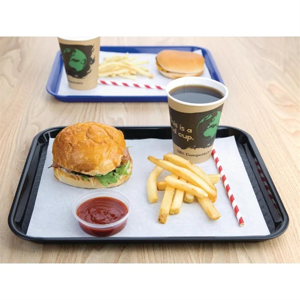 Olympia P507 Black Fast Food Tray – Polypropylene Serving Tray