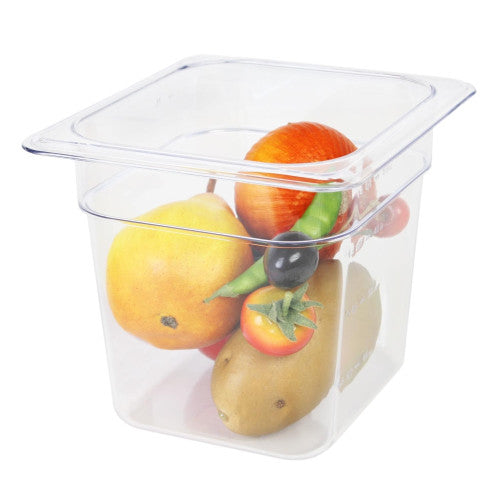 Thunder Group Clear Polycarbonate GN 1/6 Gastronorm Container