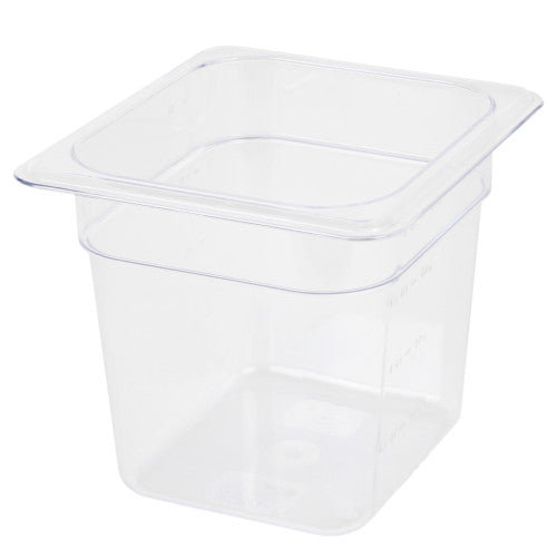 Thunder Group Clear Polycarbonate GN 1/6 Gastronorm Container