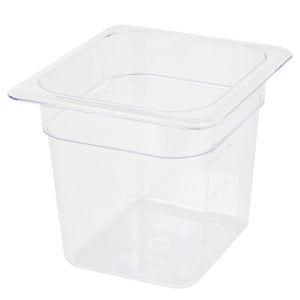 Thunder Group Clear Polycarbonate GN 1/6 Gastronorm Container