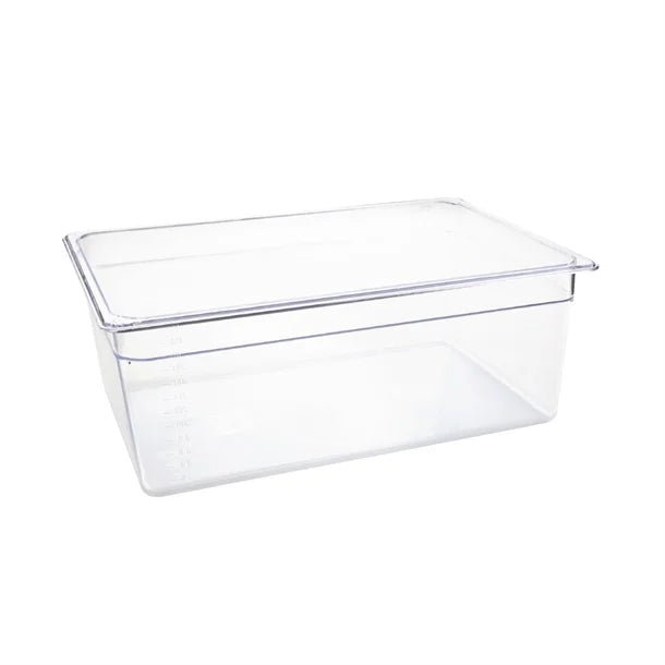 Vogue Polycarbonate 1/1 Gastronorm Container Clear