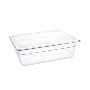 Vogue Polycarbonate 1/2 Gastronorm Container Clear