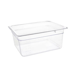 Vogue Polycarbonate 1/2 Gastronorm Container Clear