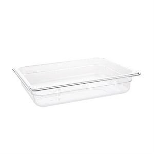 Vogue Polycarbonate 1/2 Gastronorm Container Clear