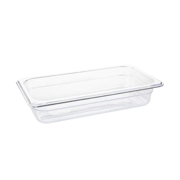 Vogue Polycarbonate 1/3 Gastronorm Container Clear