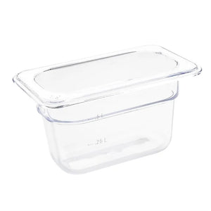 Vogue Polycarbonate 1/9 Gastronorm Container Clear
