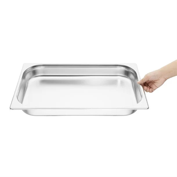 Vogue S895 Stainless Steel 1/1 Gastronorm Trays 65mm (6 pack)