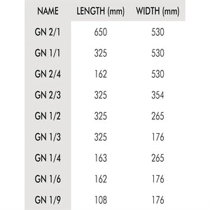 Vogue K826 Stainless Steel 1/9 Gastronorm Tray 150mm