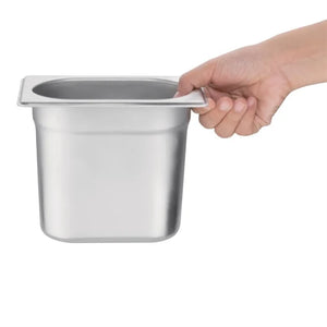 Vogue K826 Stainless Steel 1/9 Gastronorm Tray 150mm